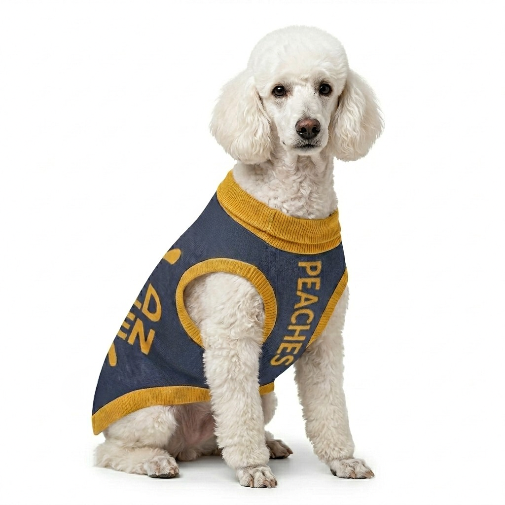Personalized Dog sweater, Blue and Gold, “SPOILED ROTTEN” 2xs - 2xl