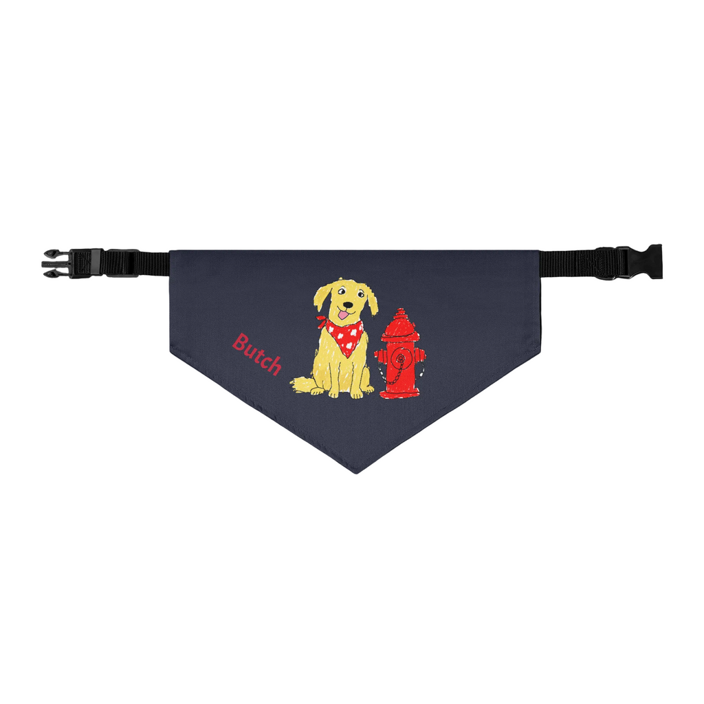 Stylish preppy dog collar bandana combination on white background