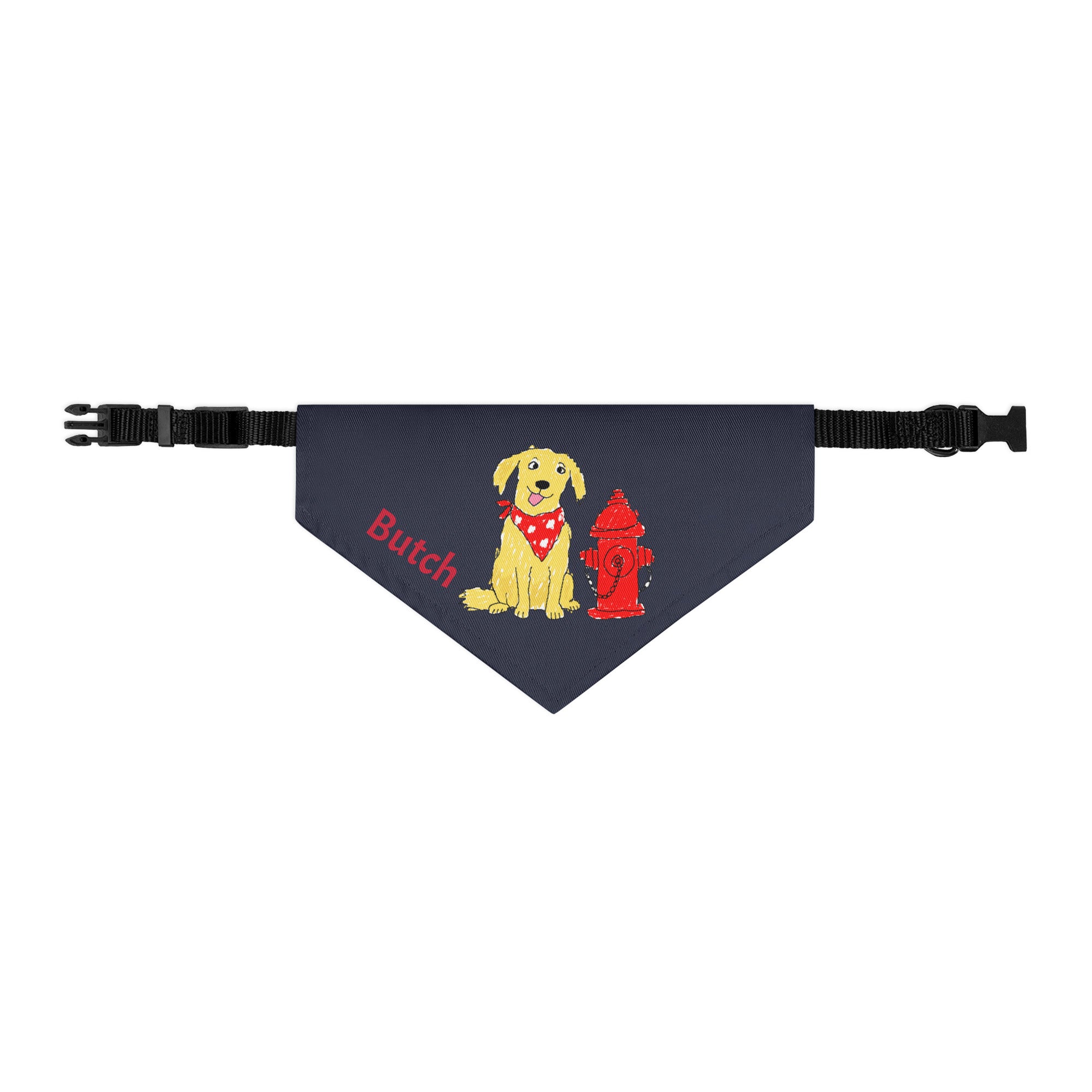 Stylish preppy dog collar-bandana combination white background