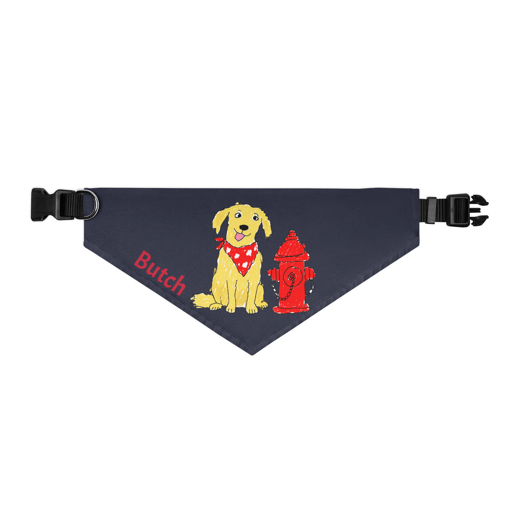 Stylish preppy dog collar bandana combination on white background