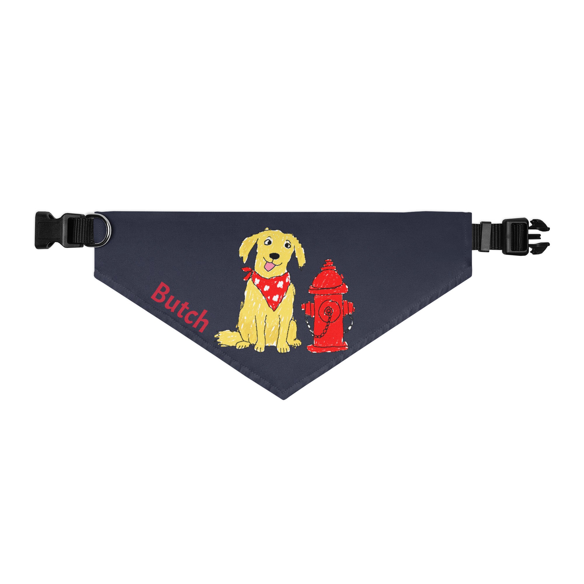 Stylish preppy dog collar bandana combination on white background