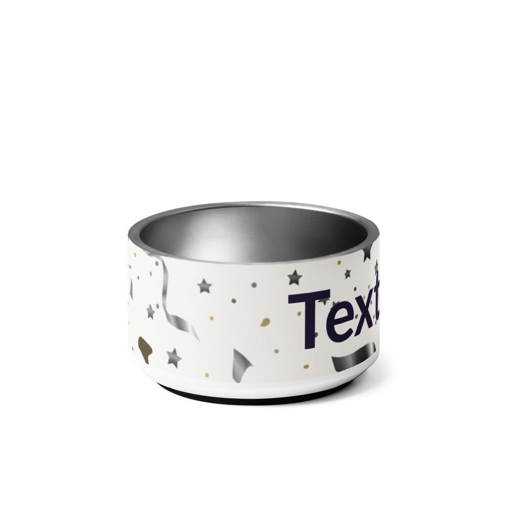 Personalized Dog Bowl Stainless Steel, Modern Pattern Set 18 oz.