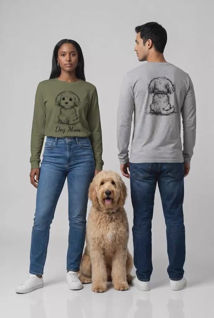 Personalized Dog illusion Unisex Long Sleeve T-Shirts - Dog Lover