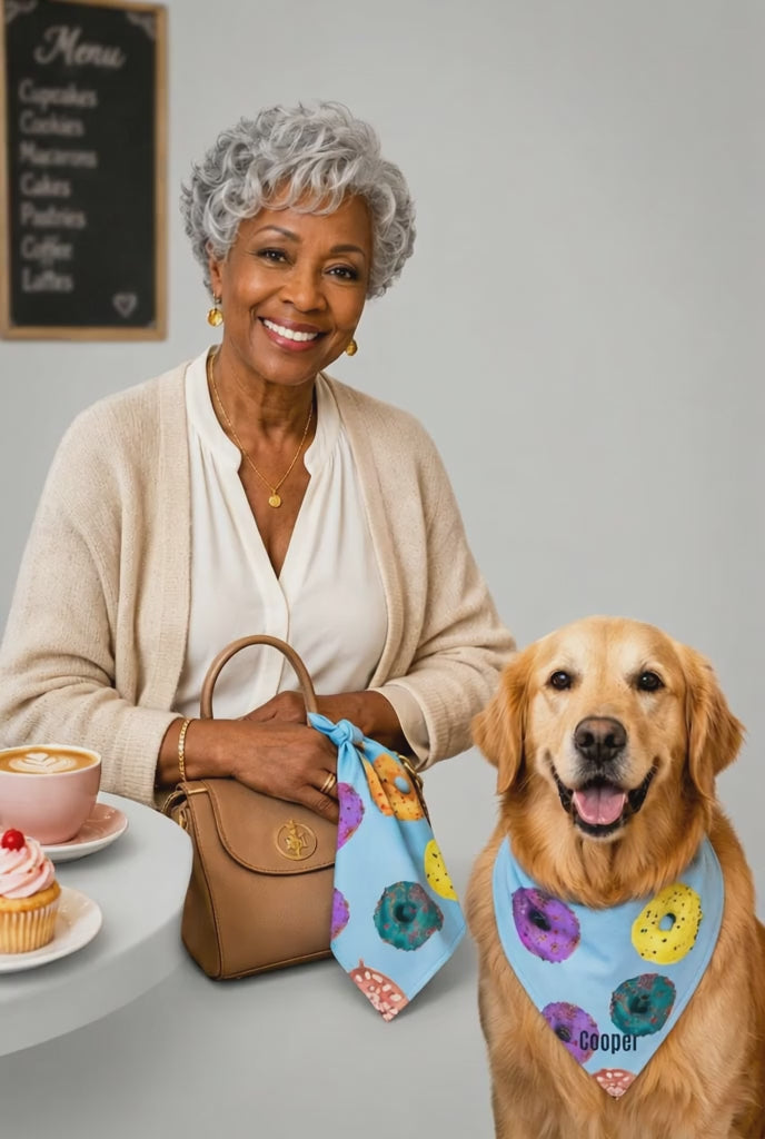 Personalized Donut Dog & Pup Parents Bandana | Baby Blue Bandana