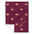 Personalized Pet Blanket – Burgundy, Crown Design, 30” X 40”