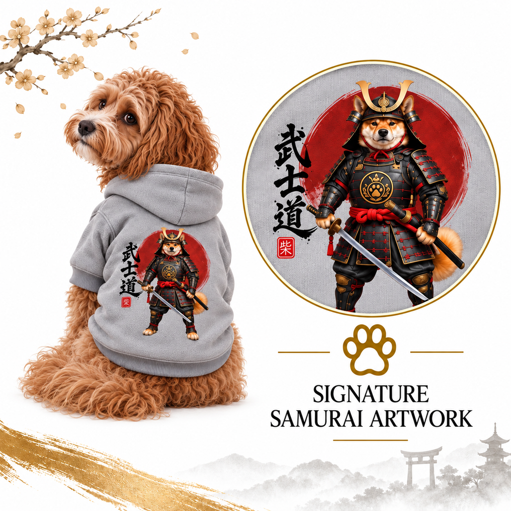 produce feature callouts; signature Samurai artwork, and Japanese ‘Bushido’, calligraphy.
