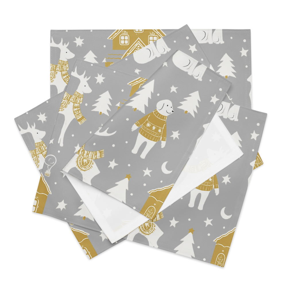 A very Canine Christmas | Winter Village Placemat Set of 4