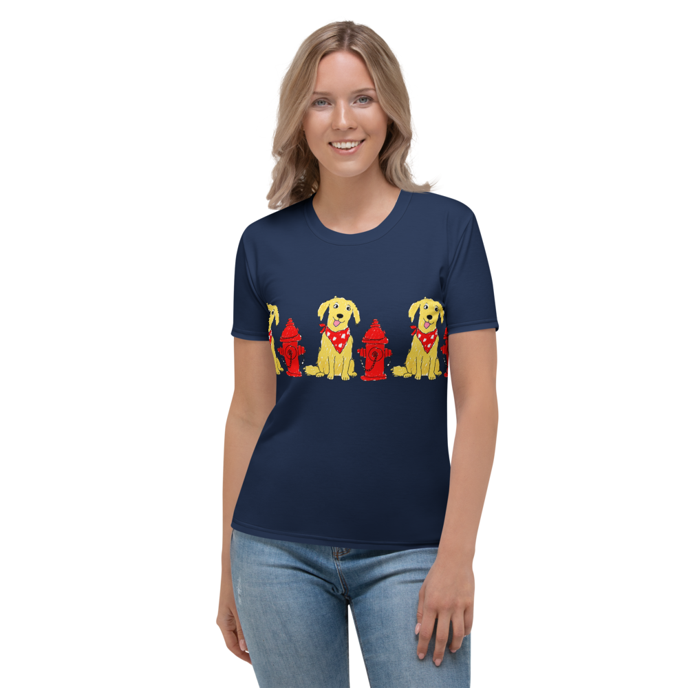 Women’s Fire Hydrant T-Shirt, Deep Navy, XS - 2XL